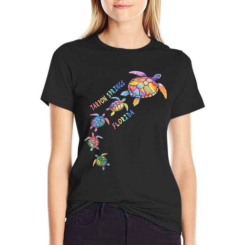 Tarpon Springs Florida Sea Turtle Lover Beach Vacation  Slim-fit Cut T-Shirt