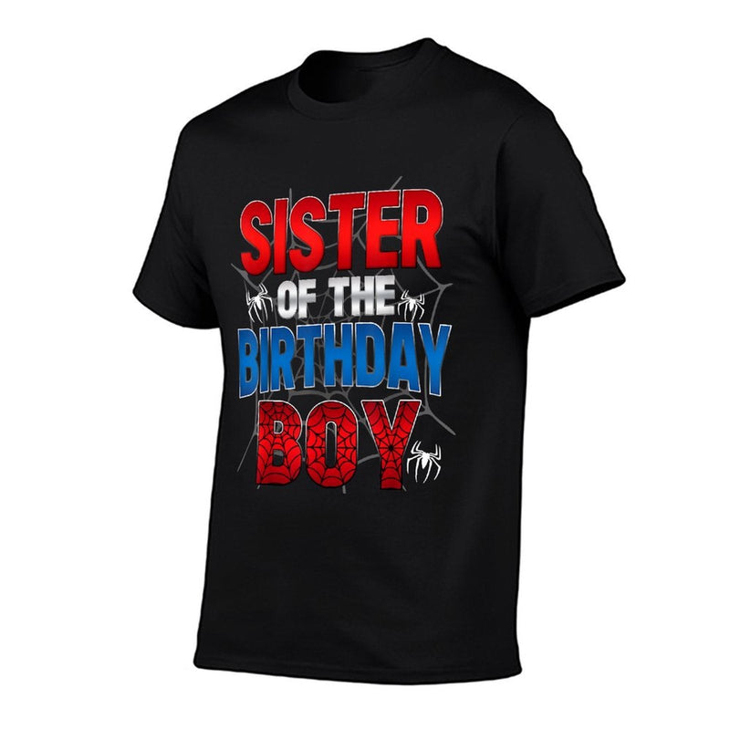 Sister Of The Birthday Boy Matching Family Spider Web  Soft T-Shirt