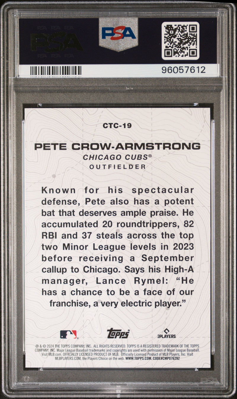 Graded 2024 Topps Pete Crow Armstrong #CTC19 City to City Rookie RC Baseball Card PSA 10 Gem Mint