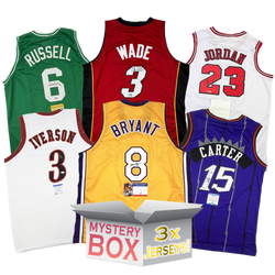3x Hall of Famers Autographed/Signed Basketball Jerseys Mystery Box with PSA JSA or Beckett COA