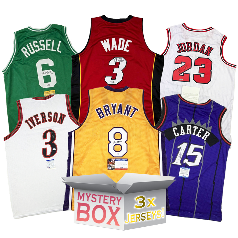 3x Hall of Famers Autographed/Signed Basketball Jerseys Mystery Box with PSA JSA or Beckett COA