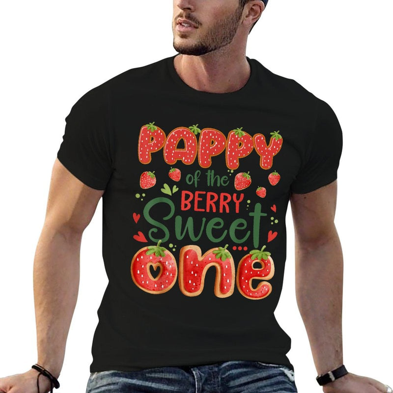 Pappy Of The Berry Sweet One 1St Birthday Strawberry  Polyester Blend T-Shirt