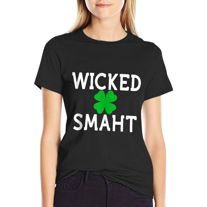 Boston For Life Wicked Smaht Southie Wicked Smart  Rolled Sleeves T-Shirt