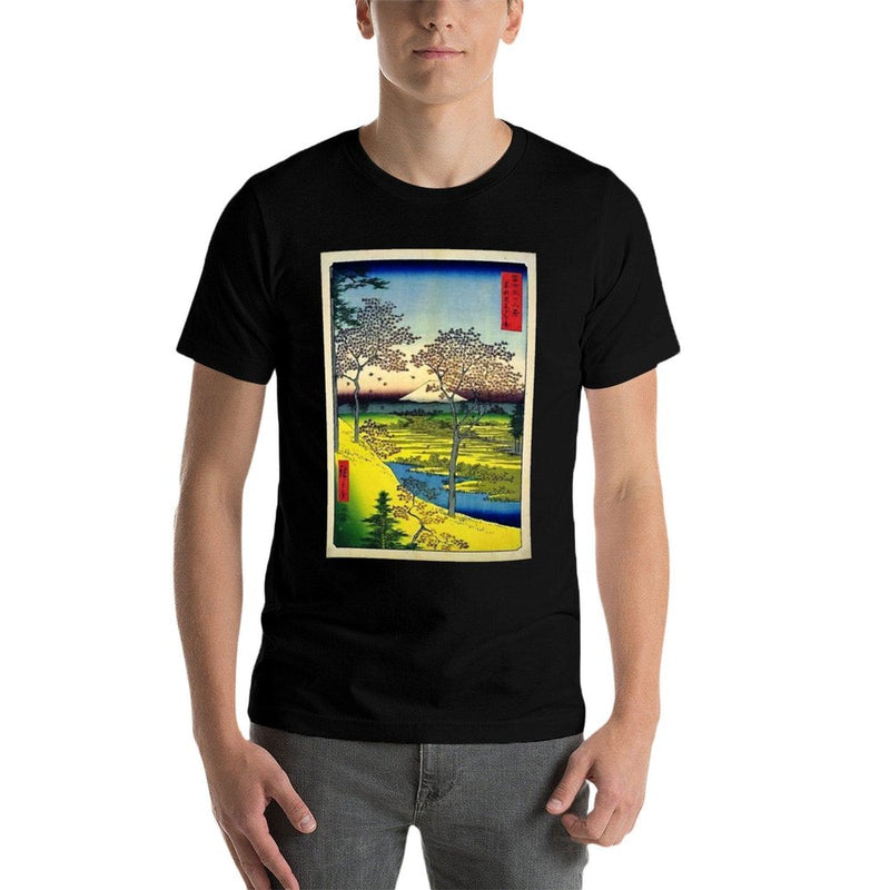 Hiroshige's Twilight Hill at Meguro in The Eastern Capital  Stretchy T-Shirt