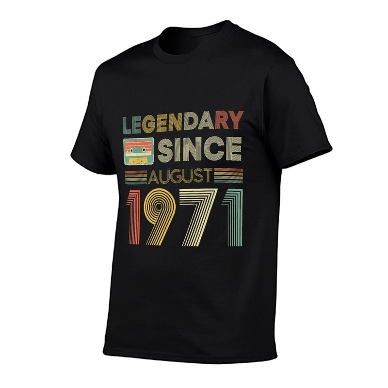 Legendary Since Tape Bday August 1971 50Th Birthday  Stretchy T-Shirt