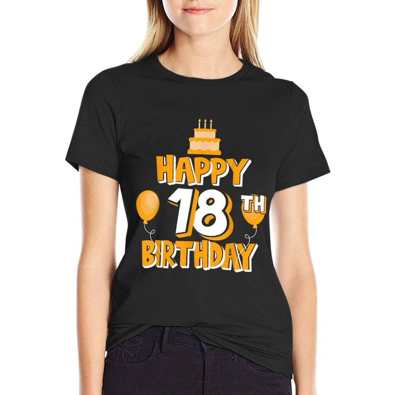 Happy 18th Birthday Party Idea For Friends  Eco-friendly Material T-Shirt