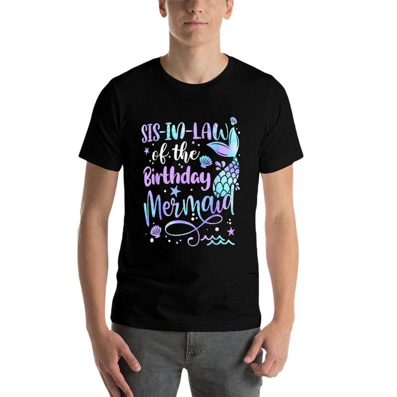Sis-In-Law Of The Birthday Mermaid Matching Family Mother  Easy-care T-Shirt