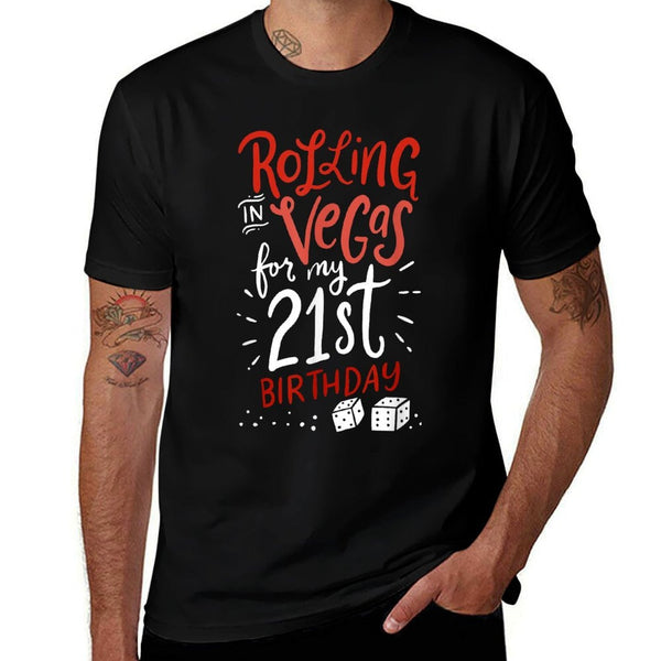 21st Birthday I Funny Las Vegas Gambling Casino  Trendy Pattern T-Shirt
