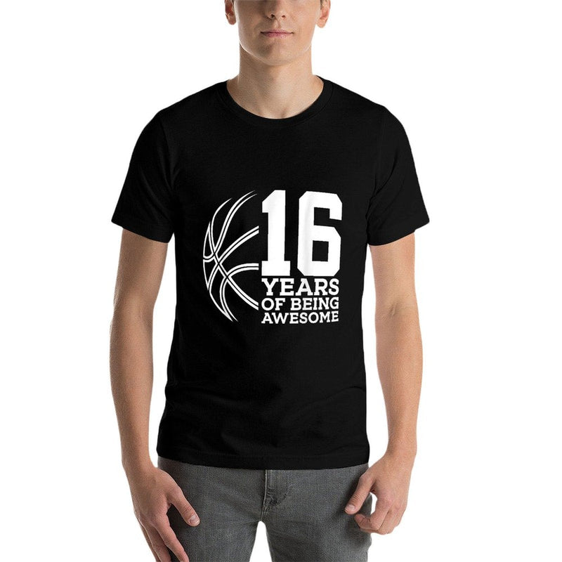 16 YEARS OF BEING AWESOME BASKETBALL 16TH BIRTHDAY  Moisture-wicking T-Shirt