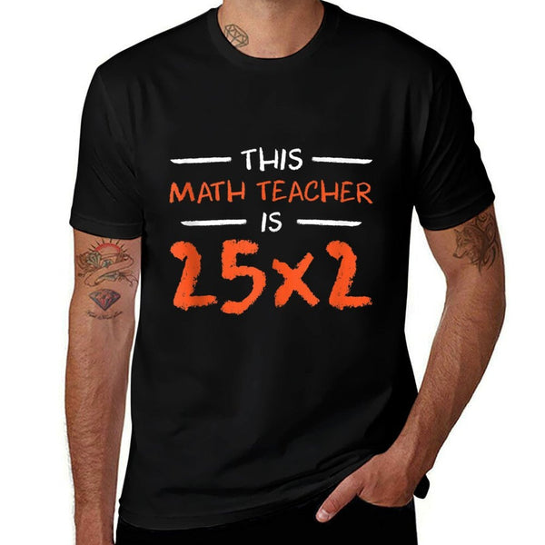 This Math Teacher Is 25x2 50th Birthday for Math Teacher  Classic T-Shirt