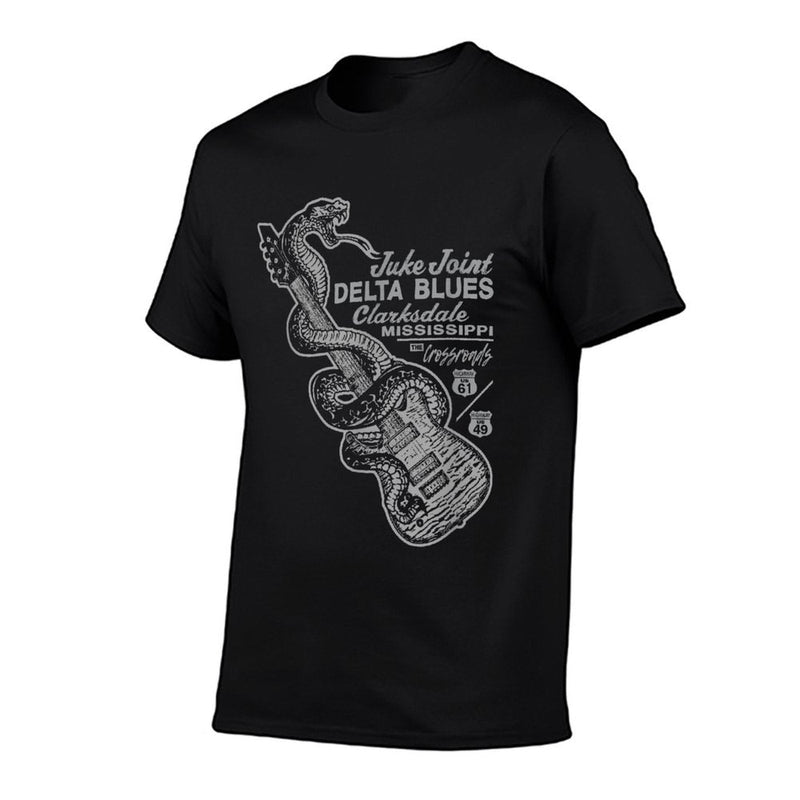 Juke Joint Delta Blues Music  Ribbed Collar T-Shirt