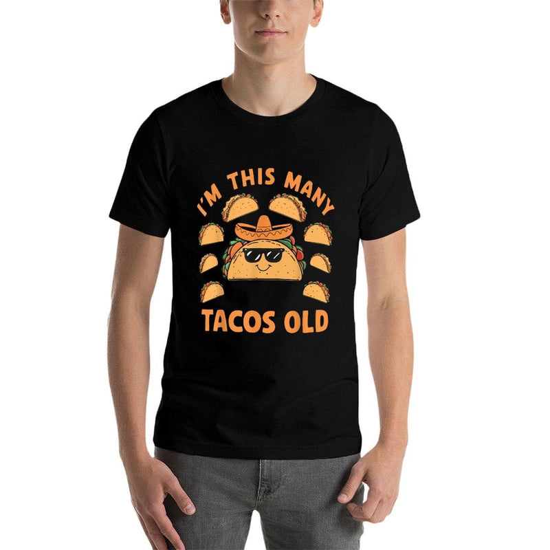 I'm This Many Tacos Old 9th Birthday 9 Years Taco Lover  Durable T-Shirt