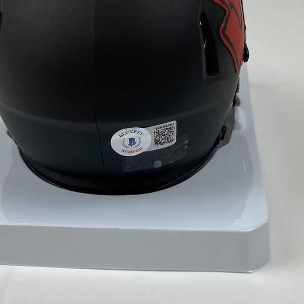 Autographed/Signed Tyreek Hill Kansas City Chiefs Eclipse Mini Football Helmet Beckett BAS COA