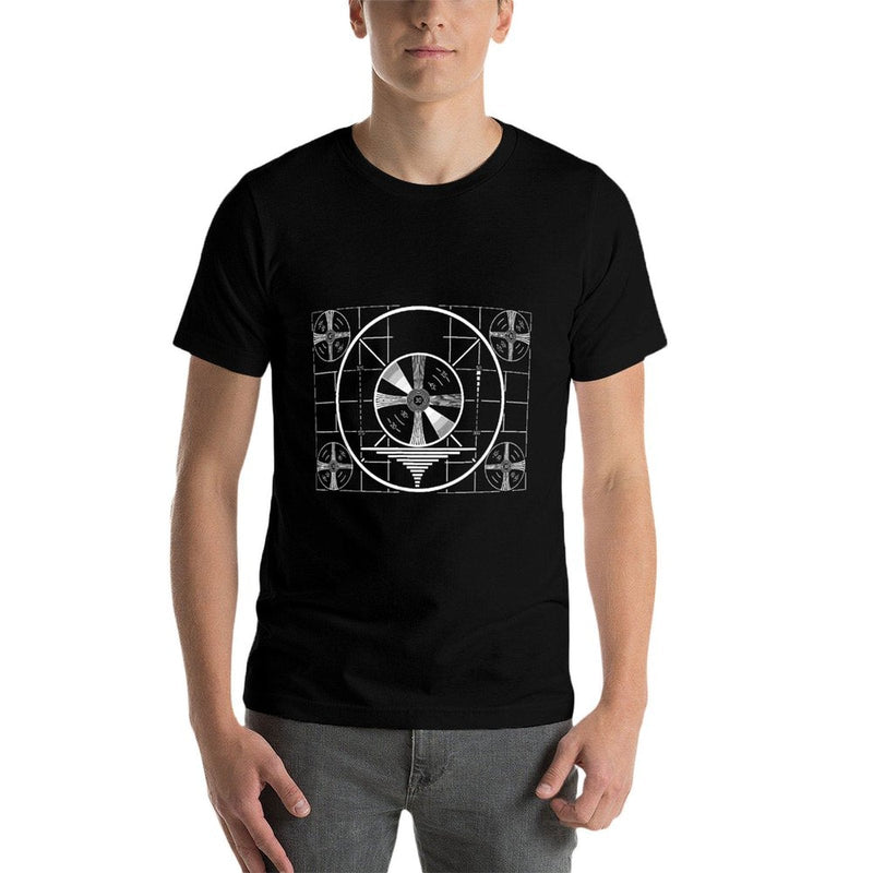 Sign Off Test Pattern Vintage Television  Moisture-wicking T-Shirt