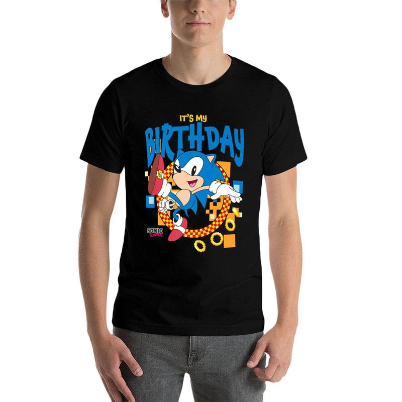 Sonic The Hedgehog Birthday Its My Birthday Cheering Sonic Premium  Breathable T-Shirt