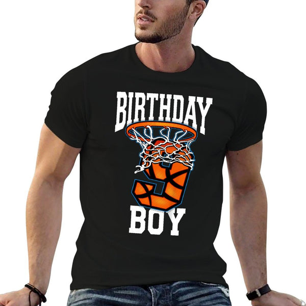 Kids 9 Year Old Birthday Boy Basketball 9th Bday Bball  Vintage-inspired T-Shirt
