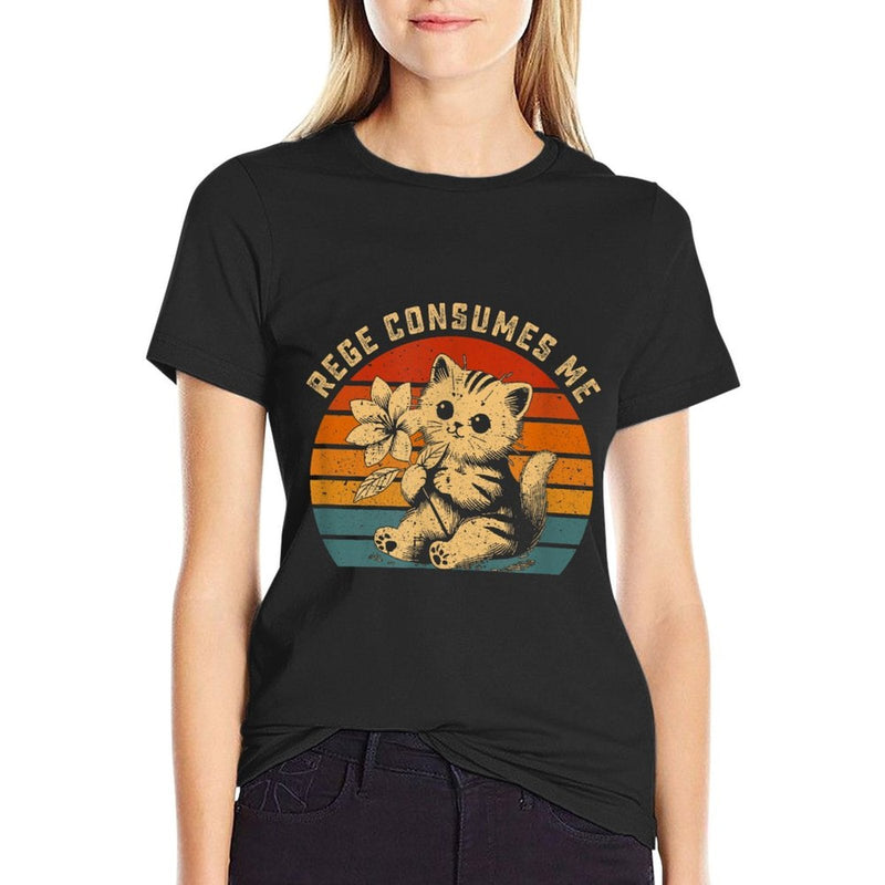Cat Rage Consumes Me  Breathable T-Shirt