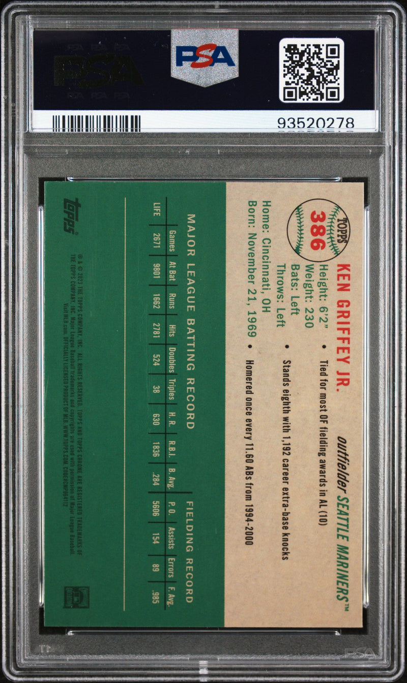 Graded 2023 Topps Platinum Anniversary Ken Griffey Jr. #386 Baseball Card PSA 10 Gem Mint