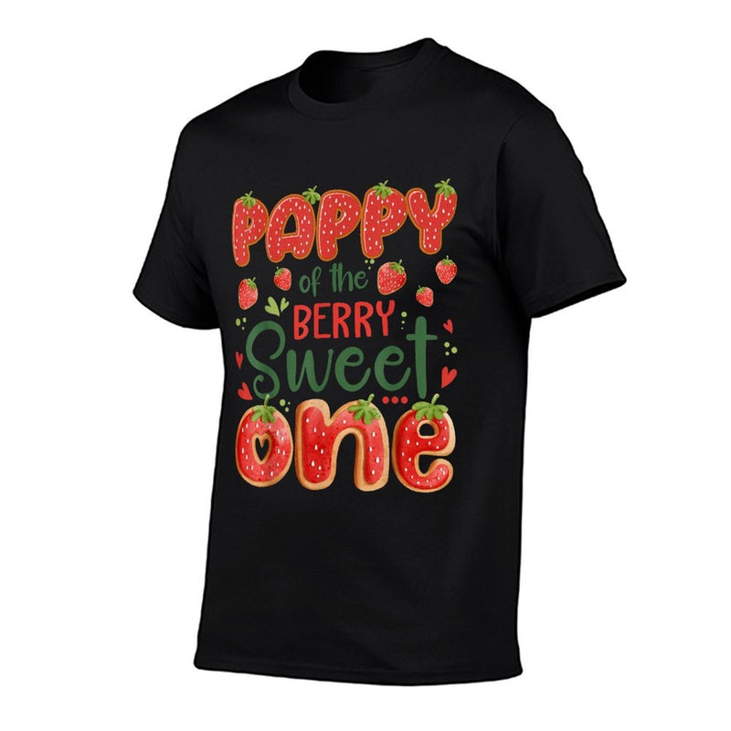 Pappy Of The Berry Sweet One 1St Birthday Strawberry  Polyester Blend T-Shirt