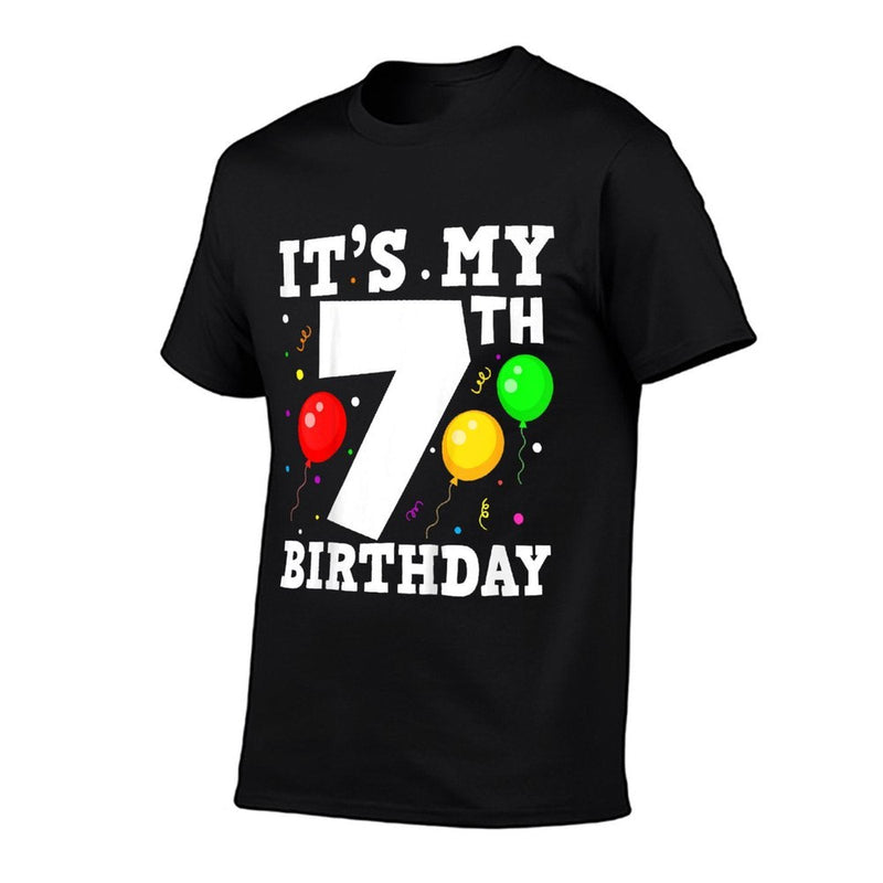 It's My 7th Birthday 7 Seven Years Happy Birthday Boy Girls Comfortable T-Shirt