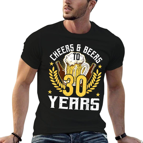Cheers And Beers To 30 Years, Beer Lover 30th Birthday  Polyester Blend T-Shirt