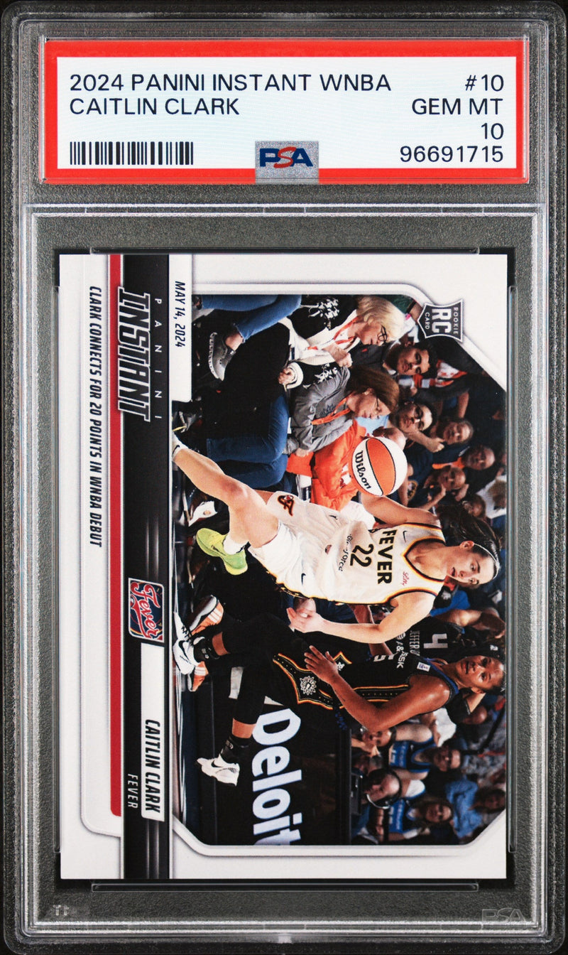 Graded 2024 Panini Instant WNBA Caitlin Clark #10 Rookie RC Basketball Card PSA 10 Gem Mint