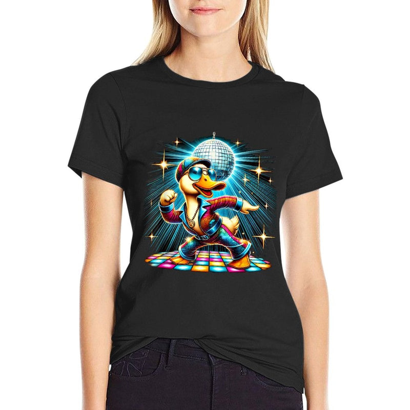 Aesthetic Duck Disco Dancer  High-quality Stitching T-Shirt