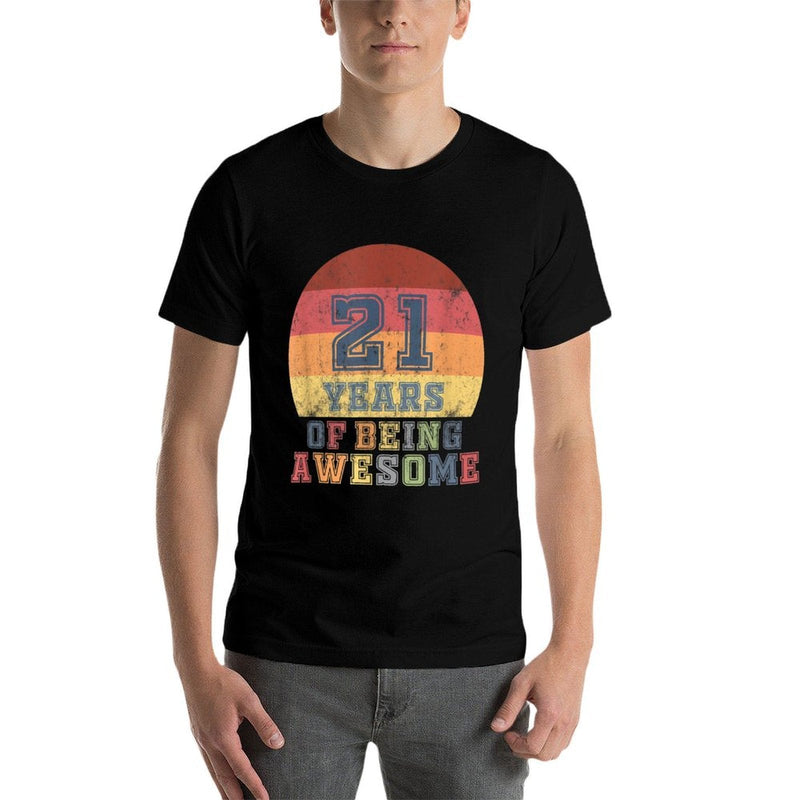 21st Birthday Girls Daughter Gift 21 Year Old Son Boys  Tagless Design T-Shirt