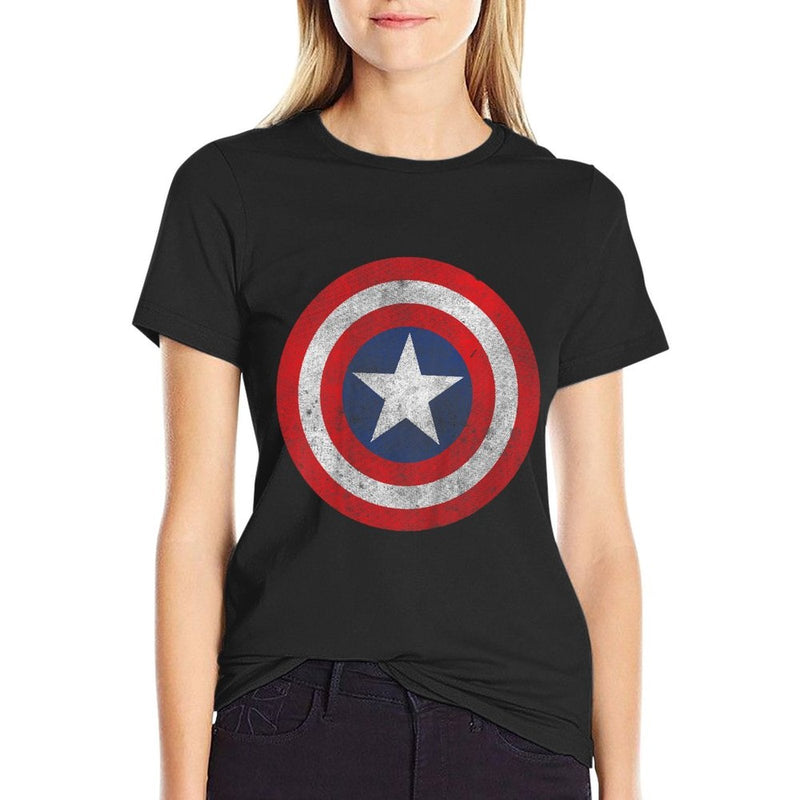 Marvel Captain America Classic Shield Kids Graphic  Breathable T-Shirt
