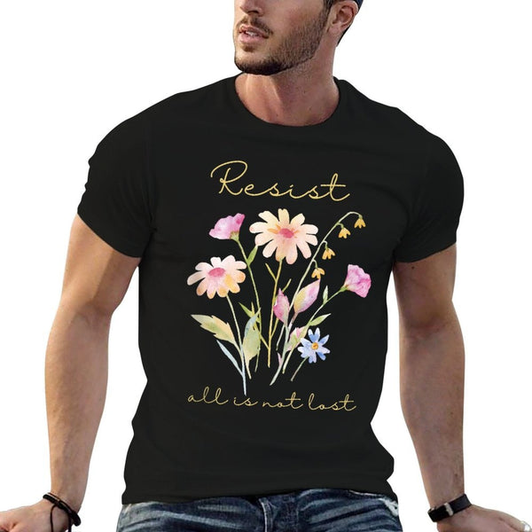 Resist Subtle Anti Trump Floral Botanical Protest Political  Vintage-inspired T-Shirt