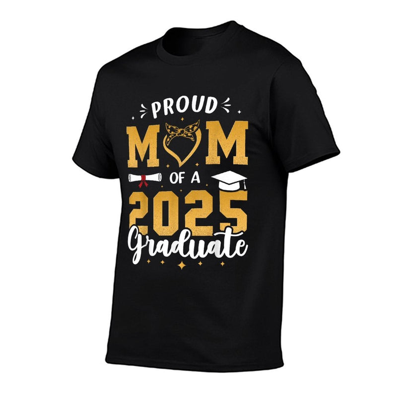 Proud Mom of A 2025 Graduate Graduation Mother  Rolled Sleeves T-Shirt