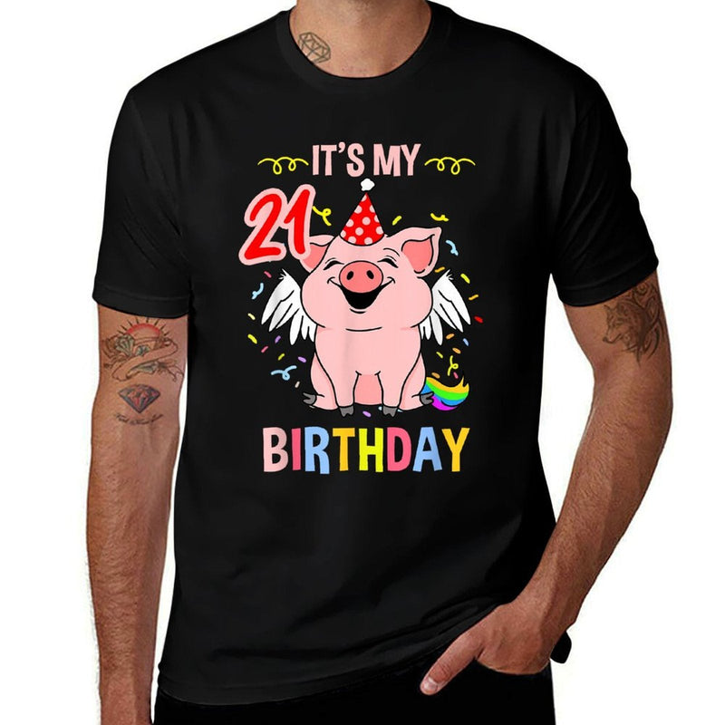 Its My 21st Birthday Pig  Vintage-inspired T-Shirt