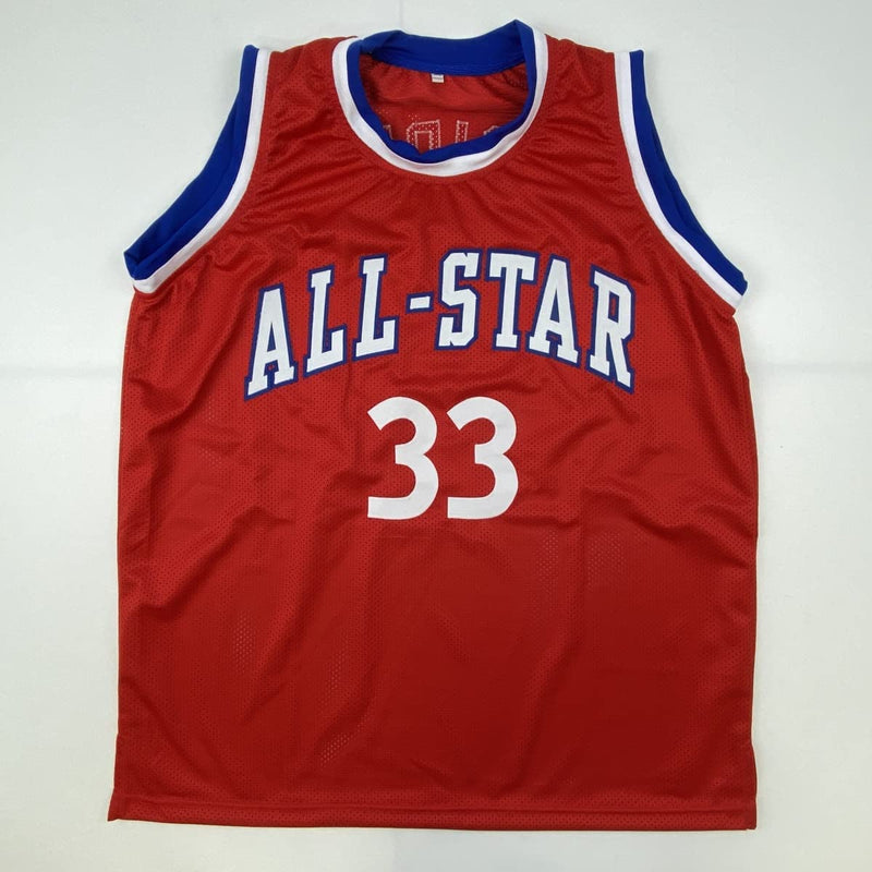 Autographed/Signed Larry Bird All-Star Game Red Basketball Jersey Beckett BAS COA