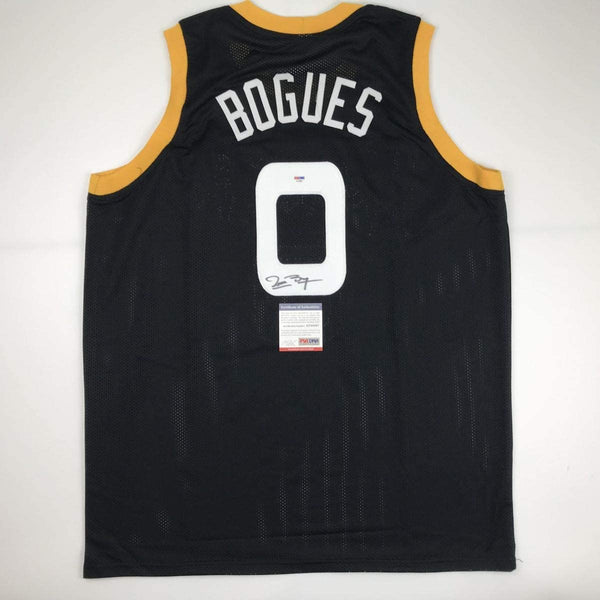 Autographed/Signed Muggsy Bogues Space Jam Monstars Black Basketball Jersey PSA/DNA COA