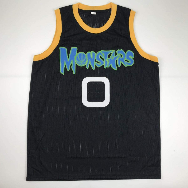 Autographed/Signed Muggsy Bogues Alien Space Jam Monstars Black Basketball Jersey PSA/DNA COA
