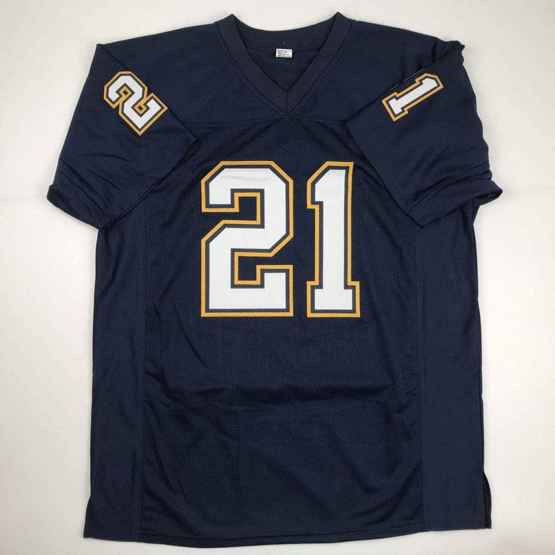 Autographed/Signed LaDainian Tomlinson San Diego Dark Blue Football Jersey JSA COA