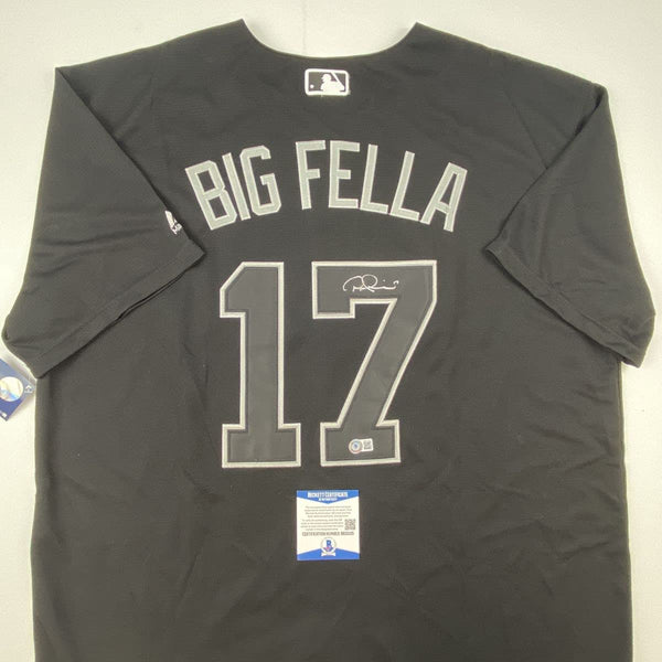 Autographed/Signed Rhys Hoskins Big Fella Players Weekend Black Baseball Jersey Beckett BAS COA