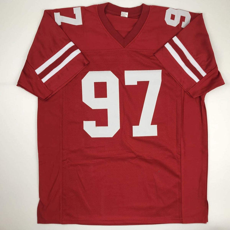 Autographed/Signed Nick Bosa San Francisco Red Football Jersey JSA COA