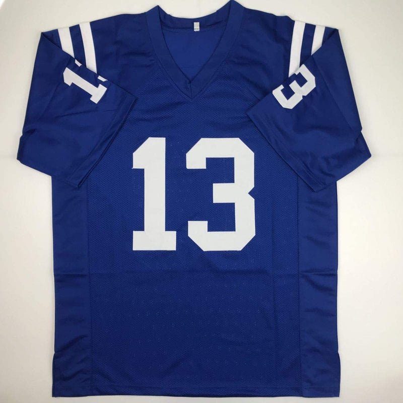 Autographed/Signed TY T.Y. Hilton Indianapolis Blue Football Jersey JSA COA