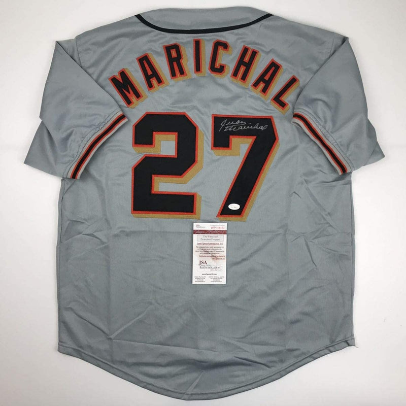 Autographed/Signed Juan Marichal San Francisco Grey Baseball Jersey JSA COA