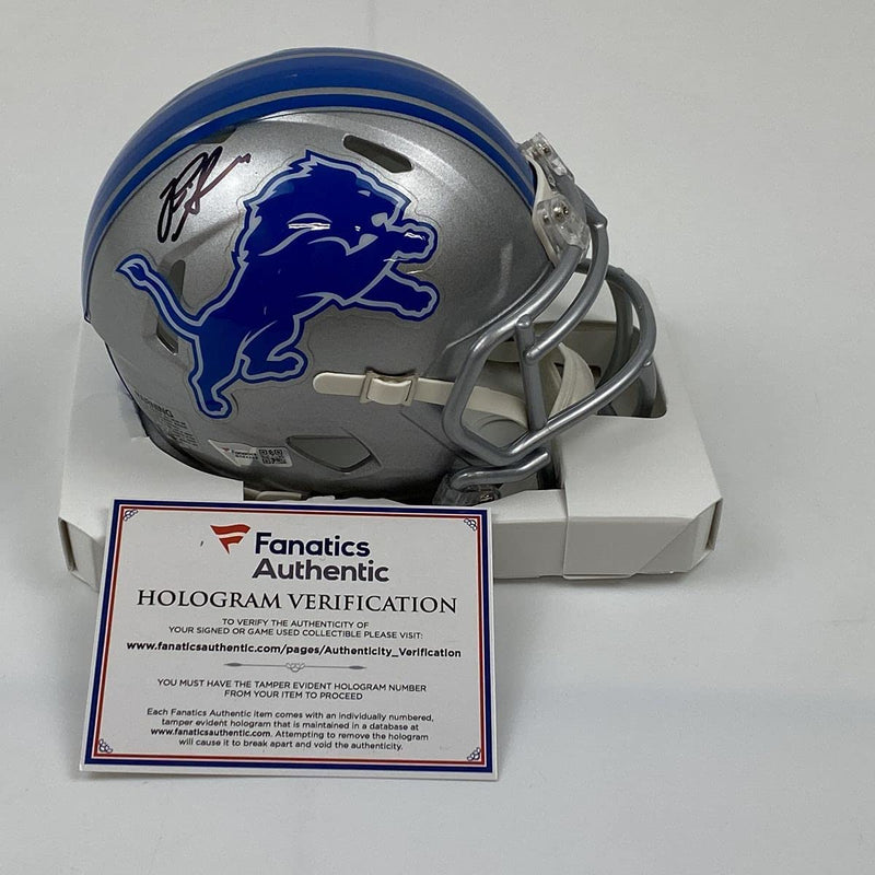 Autographed/Signed Penei Sewell Detroit Lions Mini Football Helmet Fanatics COA