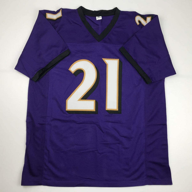 Autographed/Signed Mark Ingram II Baltimore Purple Football Jersey Beckett BAS COA