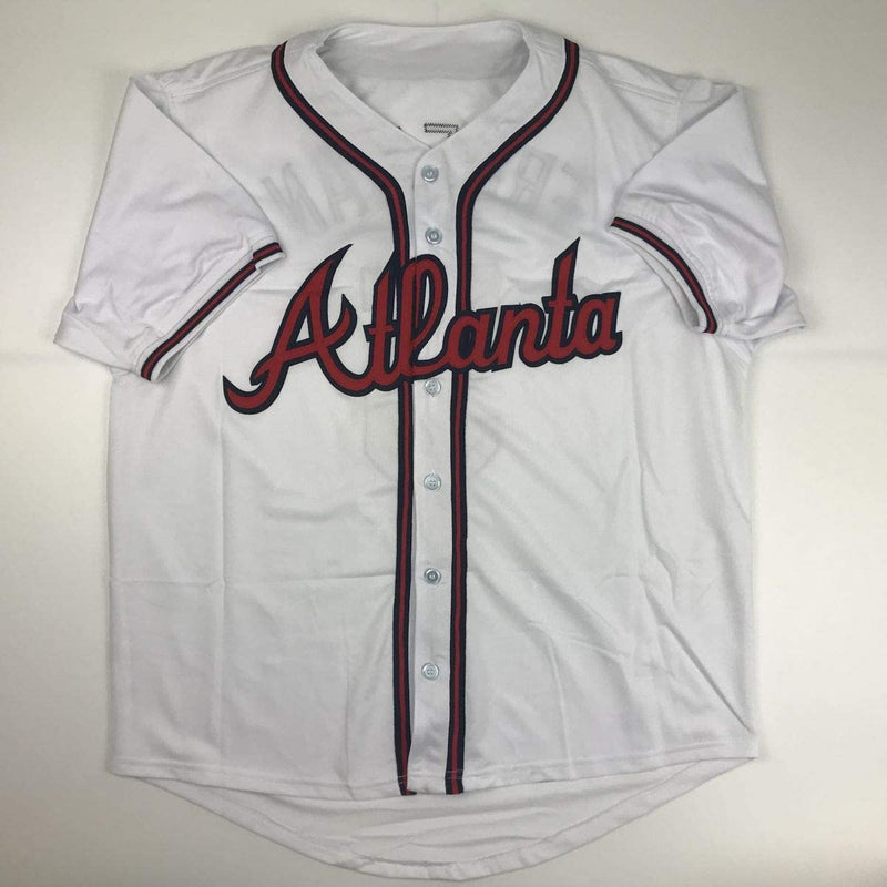 Autographed/Signed Freddie Freeman Atlanta White Baseball Jersey JSA COA