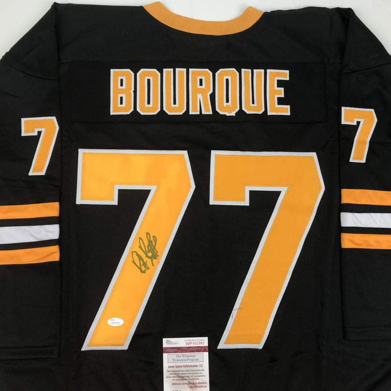 Autographed/Signed Ray Bourque Boston Black Hockey Jersey JSA COA