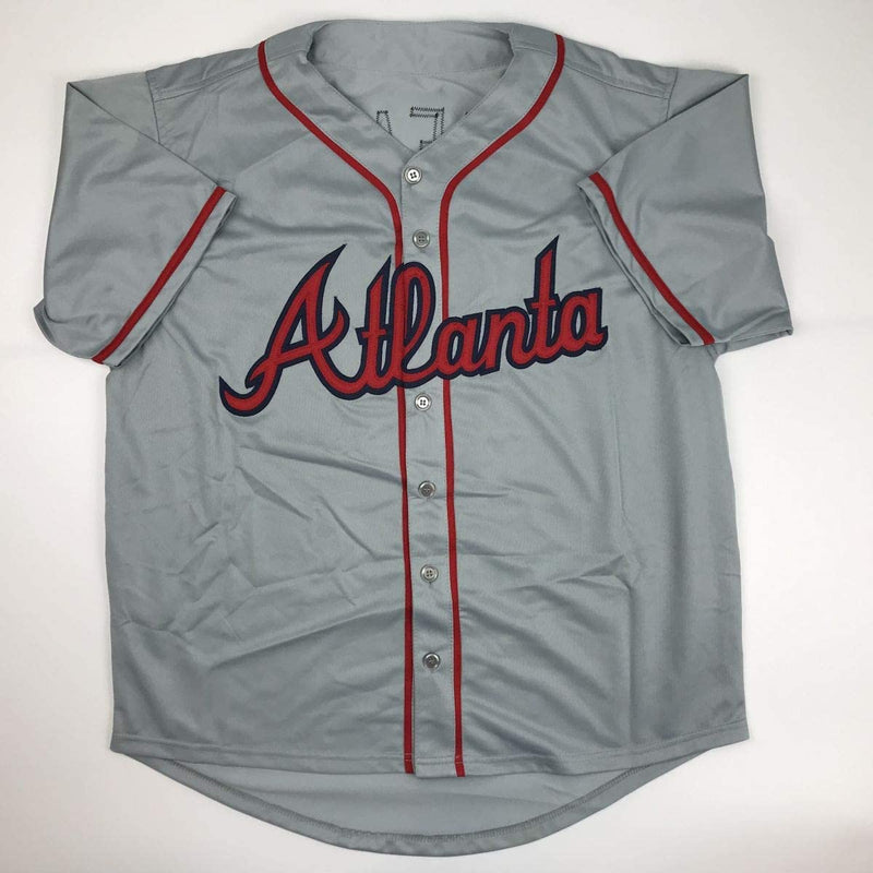 Autographed/Signed Freddie Freeman Atlanta Grey Baseball Jersey JSA COA