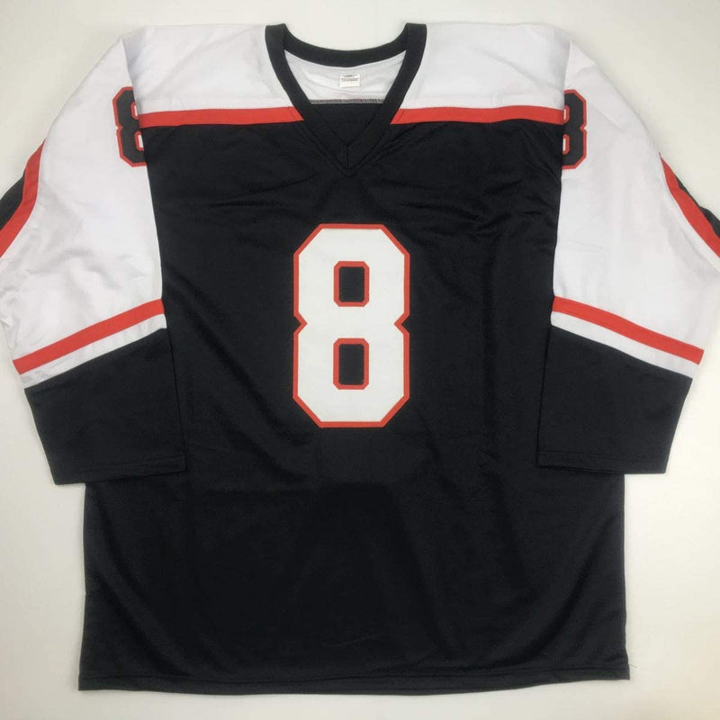 Autographed/Signed Dave Schultz The Hammer Philadelphia Black Hockey Jersey JSA COA