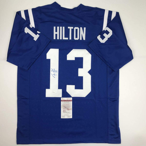 Autographed/Signed TY T.Y. Hilton Indianapolis Blue Football Jersey JSA COA