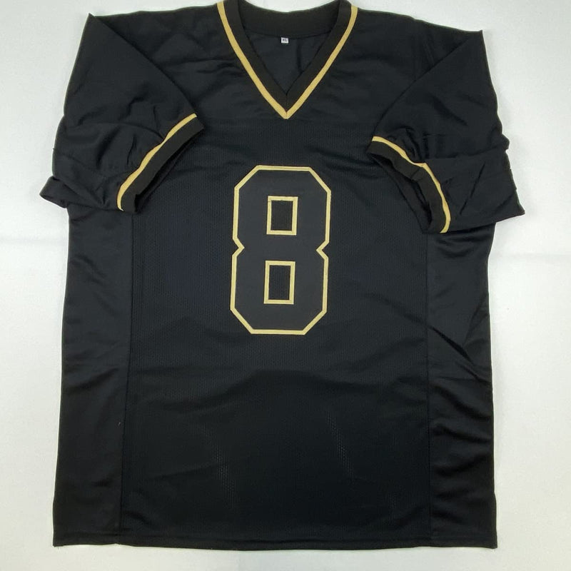 Autographed/Signed Lamar Jackson Baltimore Blackout Football Jersey JSA COA