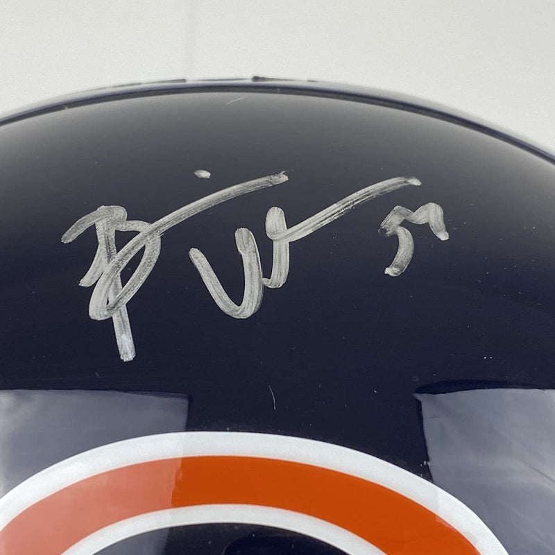 Autographed/Signed Brian Urlacher Chicago Bears Full Size FS F/S Replica Football Helmet PSA/DNA COA