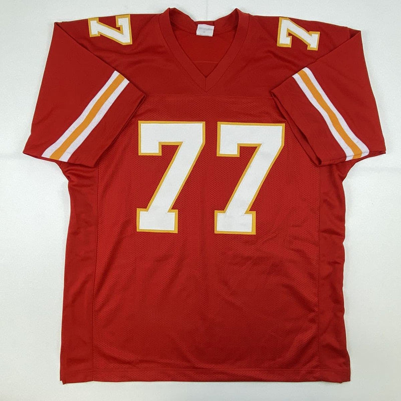 Autographed/Signed Willie Roaf HOF 2012 Kansas City Red Football Jersey Beckett BAS COA